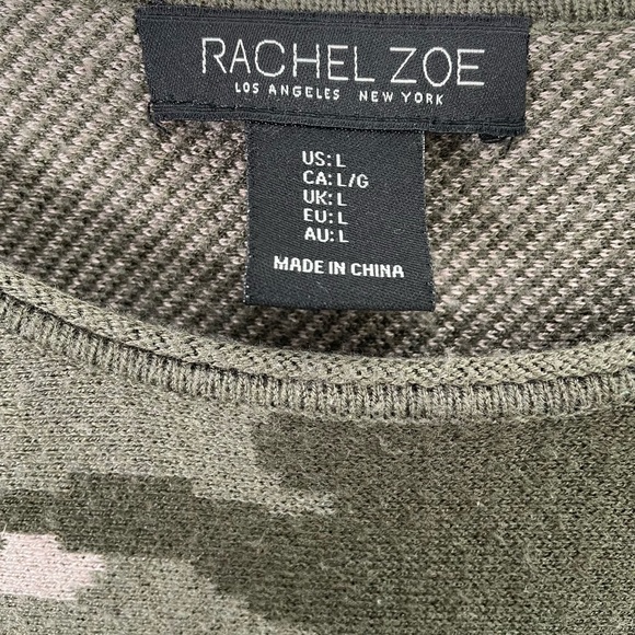 Green Camo Sweater by Rachel Zoe in Large - Picture 3 of 3